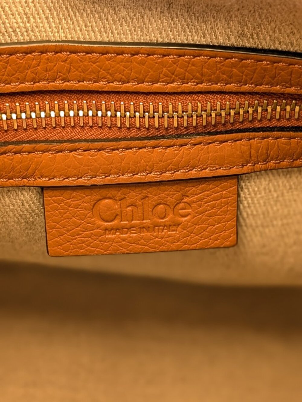 NWOT Chloe Small Marcie Bag Grained Leather in Tan - Picture 13 of 16